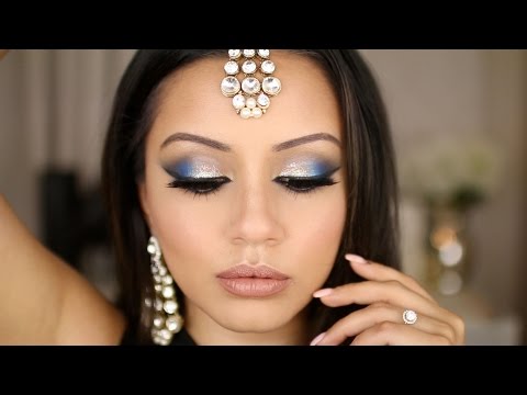 Dramatic Blue & Silver Tutorial | Eid Makeup Look