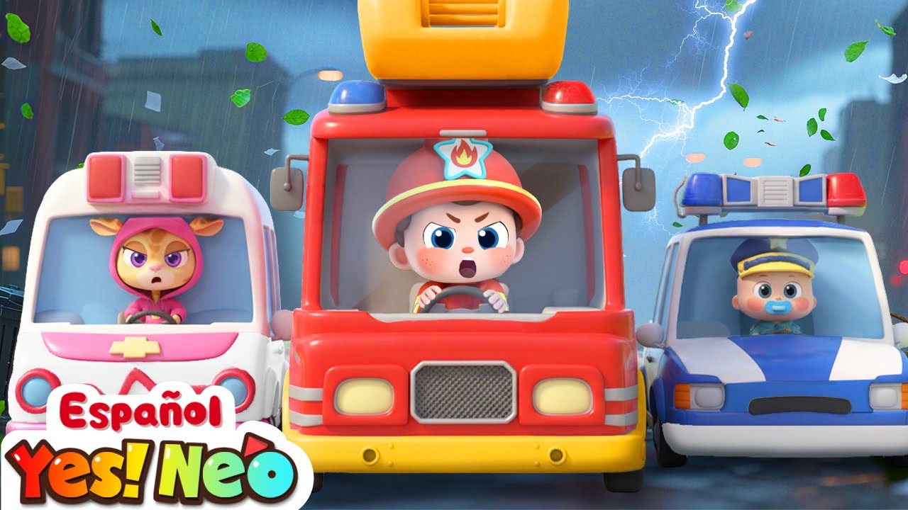 Rescate en un Día de Tormenta🚒🚑🚓 | Yes! Neo | Canciones Infantiles | BabyBus Español