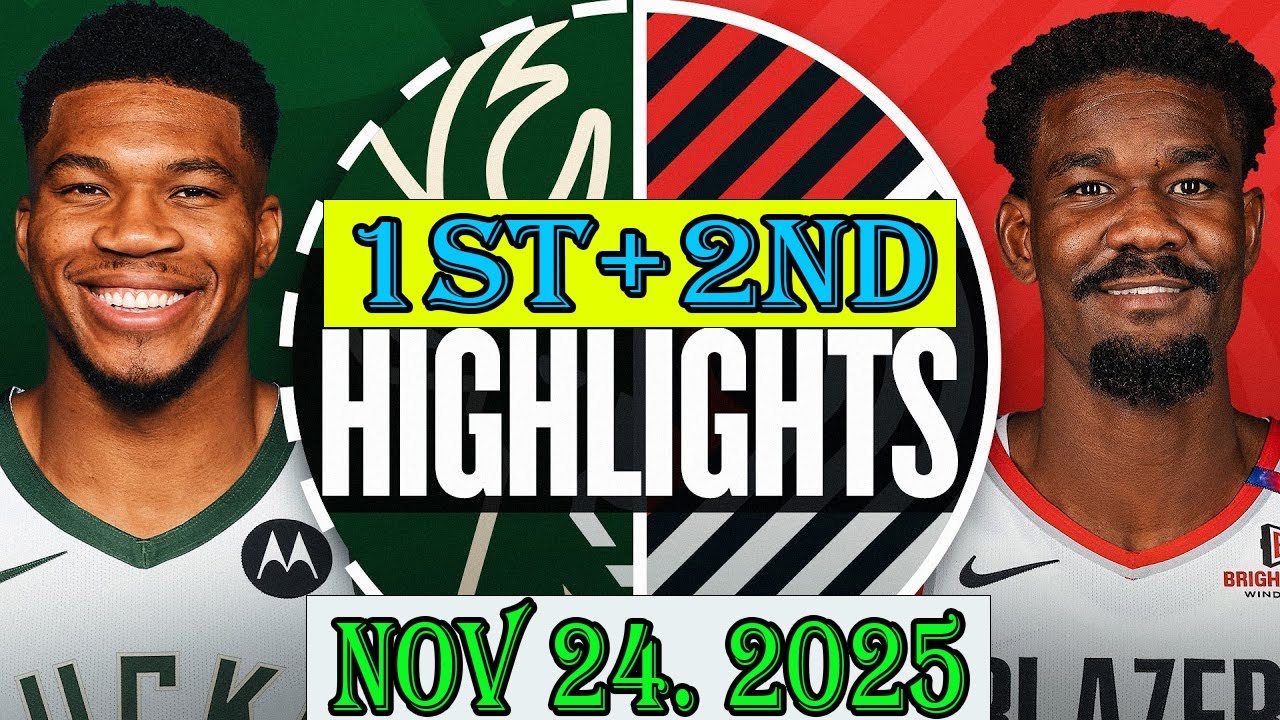 Milwaukee Bucks vs Portland Trail Blazers 1st+2nd Qtr Nov 24.2025 Highlights | NBA hightlight