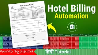 Hotel Data & Billing Management in Excel (Fully Automatic System)