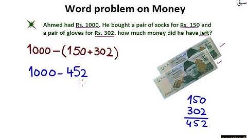 Solve word problem of money using four operations, Math Lecture | Sabaq.pk