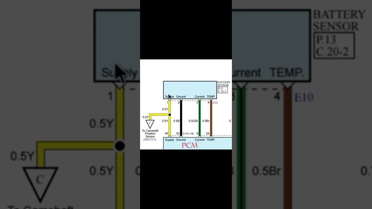 Battery sensor wiring diagram and how to determine the color of wire