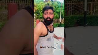 Push-Ups on 🧱Brick #shorts #pushups #motivetion