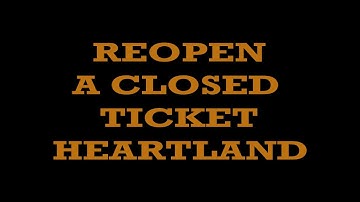 REOPENING A CLOSED TICKET / CLOSED CHECK - IPAD TRAINING - HEARTLAND RESTAURANT POINT OF SALE