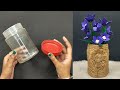 Super Easy Flower Vase Making With Old Plastic Containers/Best Home Decoration Craft Ideas 
