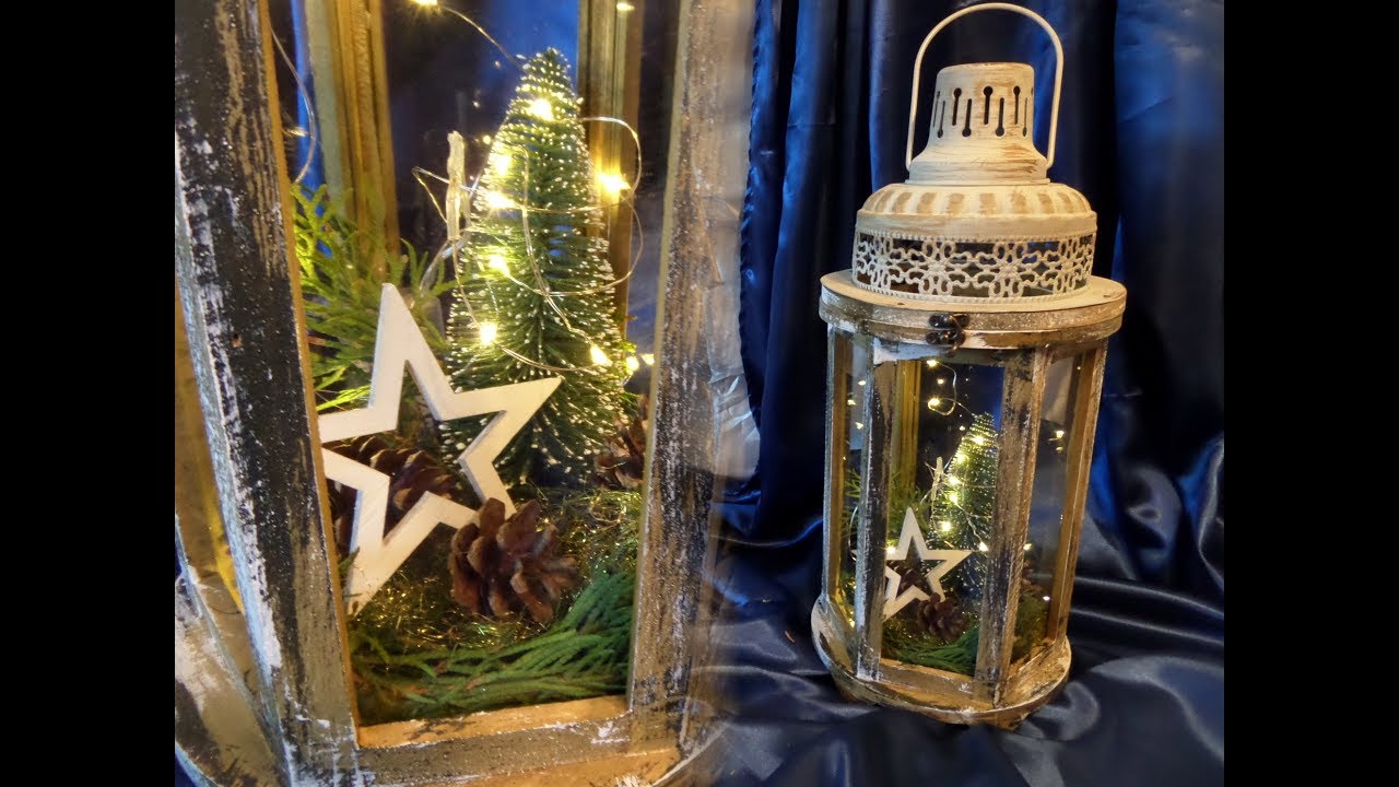 DIY: Alte Laterne im neuen Licht,.....Winter DEKO ; Upcycling :)) und MEHR