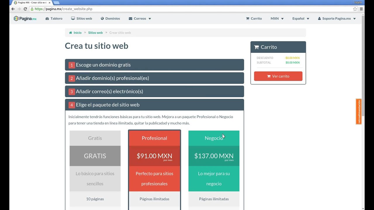 Crear un sitio web - YouTube