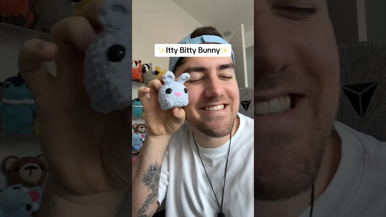 I made a free bunny crochet pattern 💜 found over on my IG