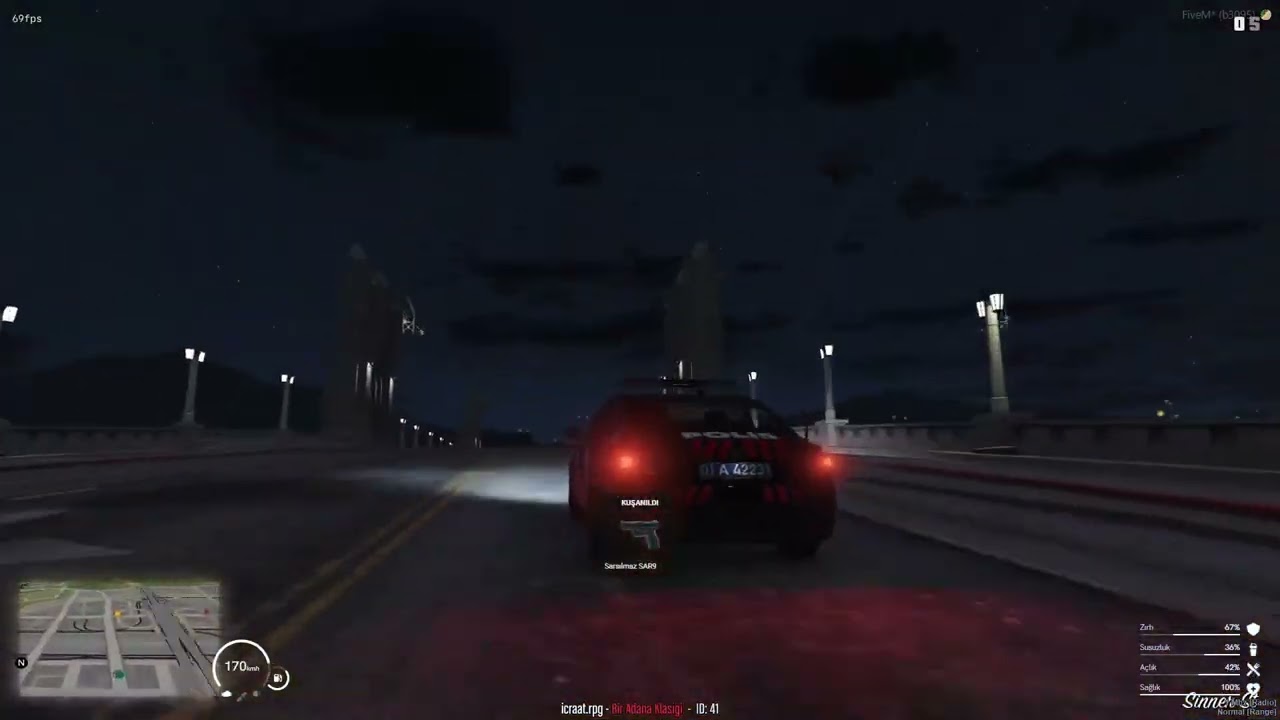 EMNİYET ARACINI ÇALAN ŞAHIS LASTİKLERİ PATLATILARAK ALINDI