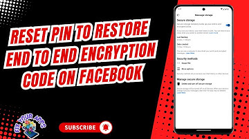 How To Reset PIN To Restore End To End Encryption Code On Facebook - Step-by-Step Guide (2025)
