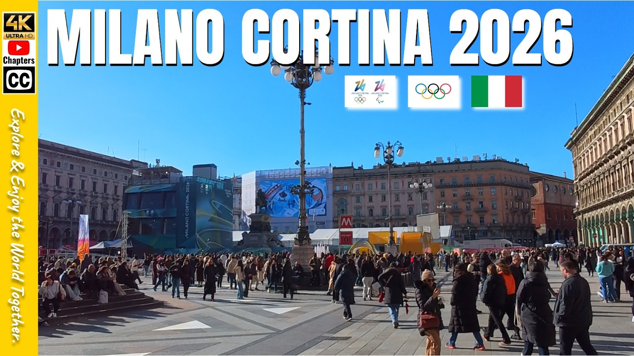 Milano Cortina 2026 | Olympic Torch Journey | Preparing for the 2026 Olympics | 4K City Walk