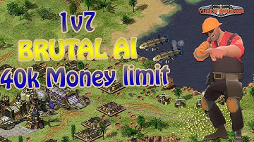 1v7 BRUTAL AI - NO MINING!  ( Command & Conquer - Yuris Revenge )