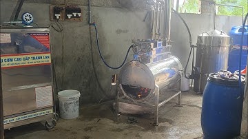 Lò đẩy hơi bếp củi nằm ngang, siêu tiết kiệm củi mà lại siêu nhanh, có thể cùng lúc đẩy 3 nồi