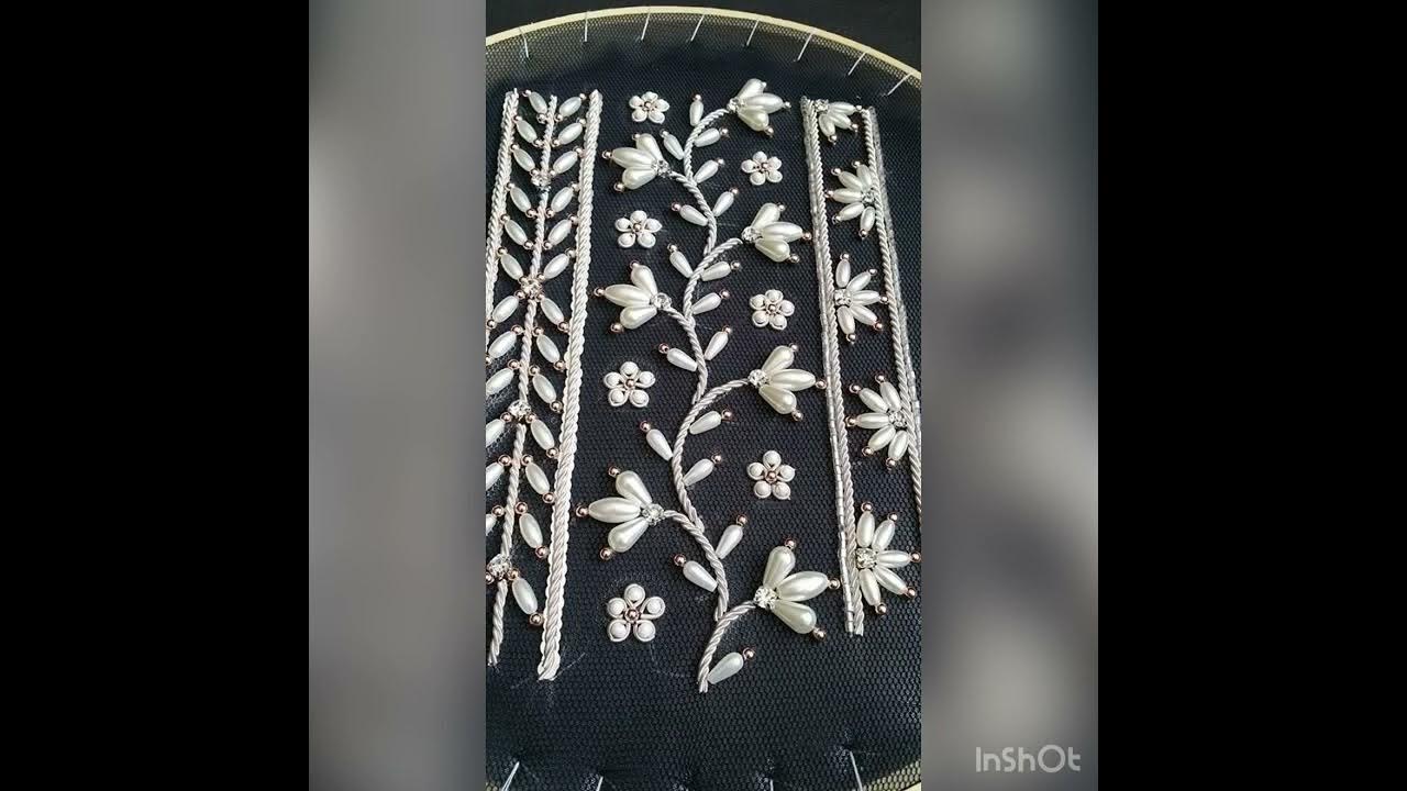 pearl designpearl stonepearl neck design pearl sleeves design