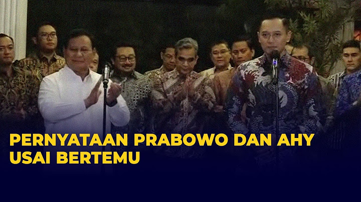 [FULL] Pernyataan Lengkap Prabowo Subianto dan AHY Usai Keduanya Bertemu