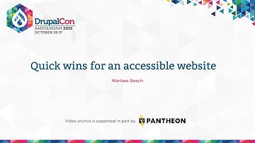 DrupalCon Amsterdam 2019: Quick wins for an accessible website