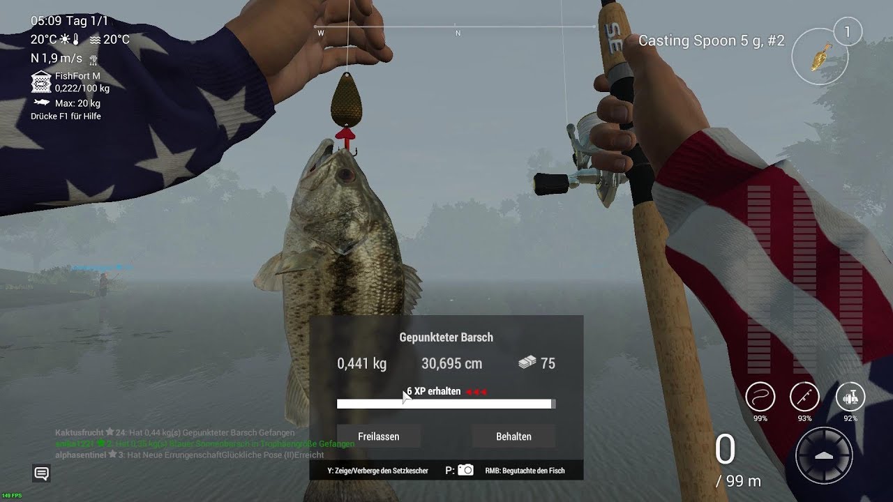 Gepunktete Barsche am Lone Star Lake | FISHING PLANET