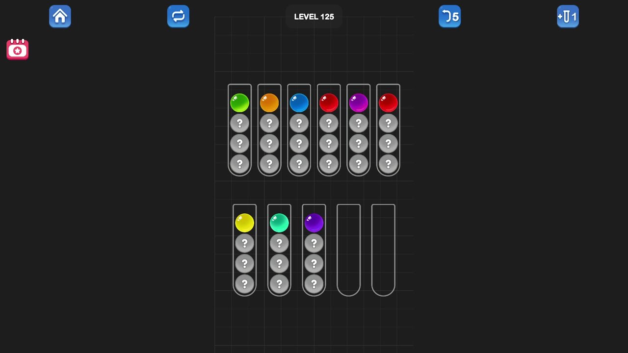 Ball Sort Puzzle - Color Game Level 125 Solution (Android)