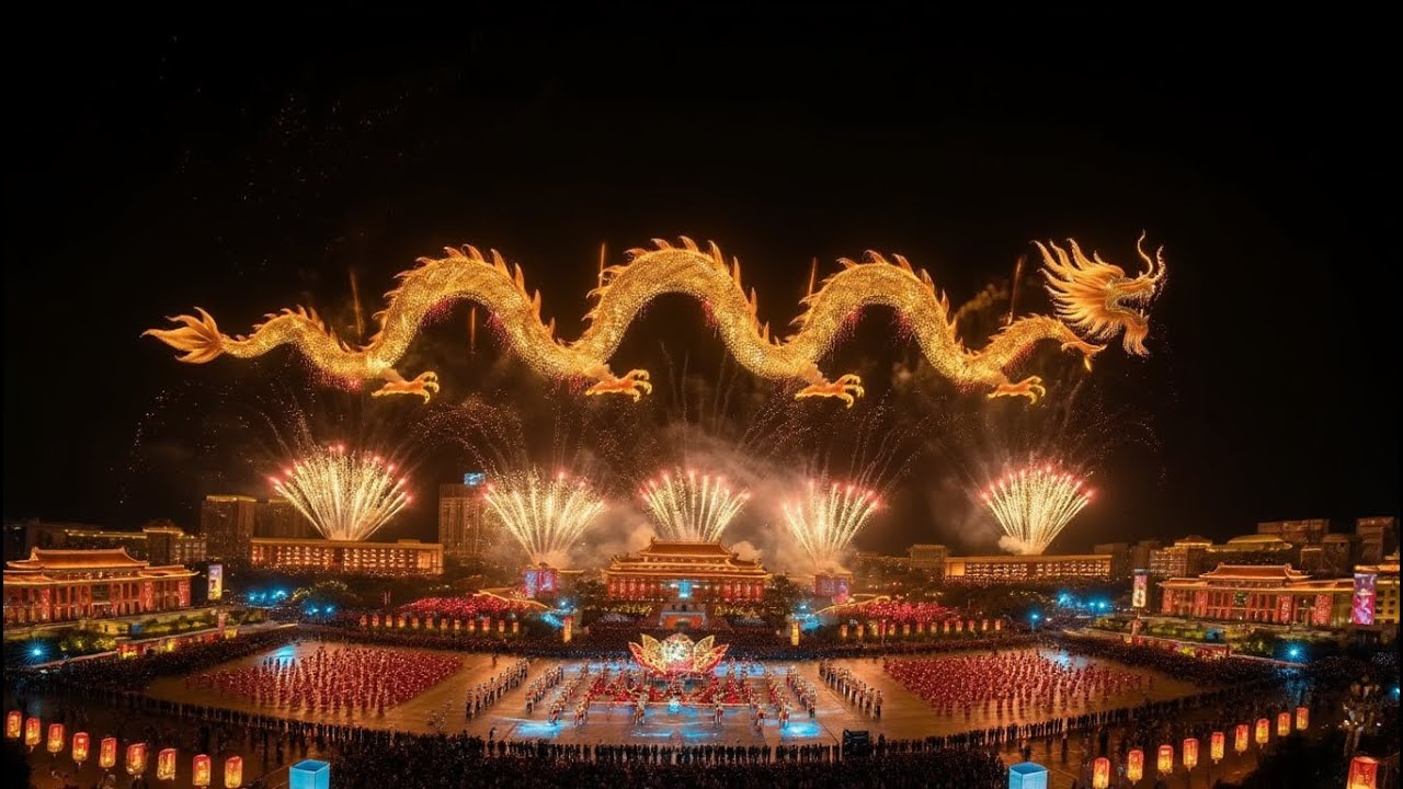 Beijing New Year Parade 2026 | Epic Dragon Show, Fireworks & Massive Crowds