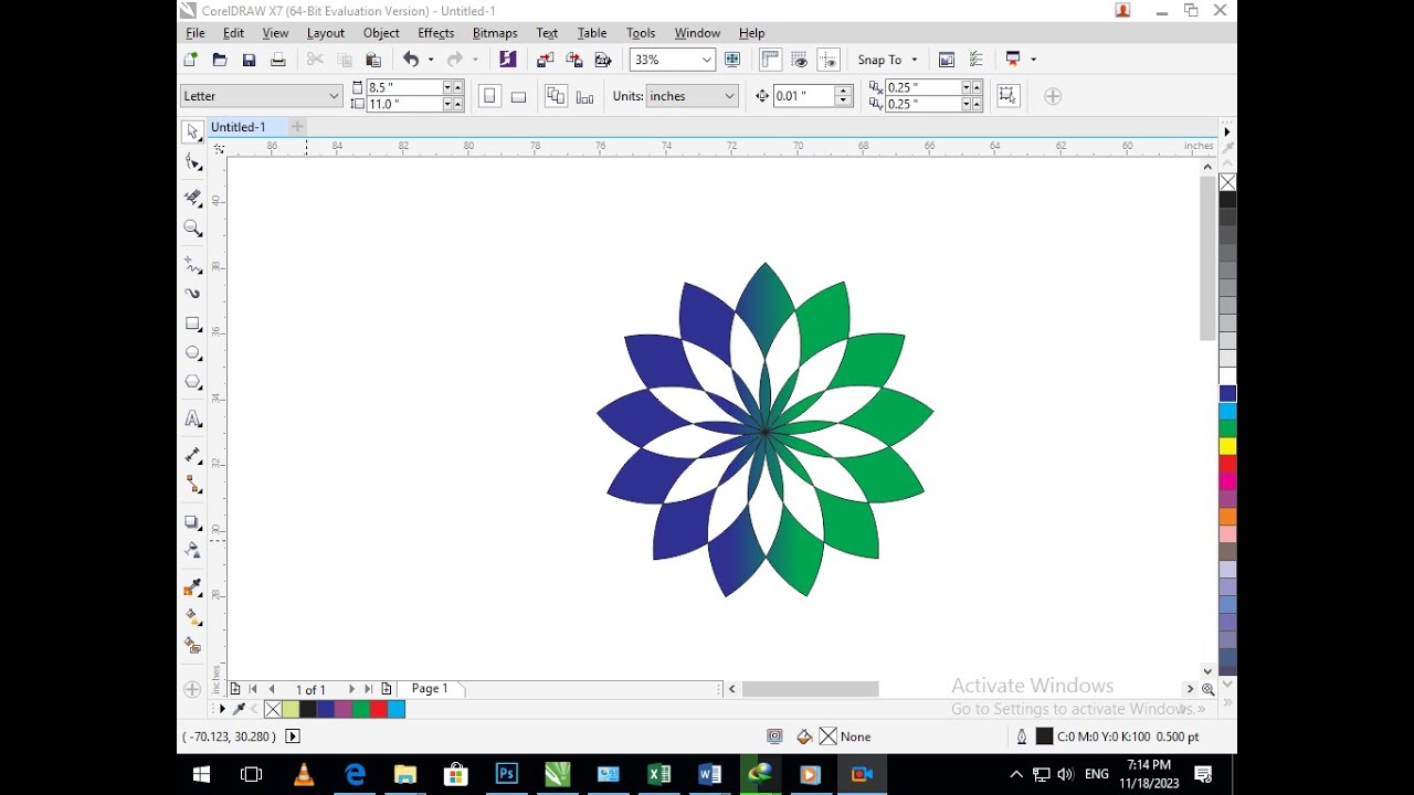 Flower Design in Corel Draw. Corel Draw Tutorial. #logo #logodesign # ...
