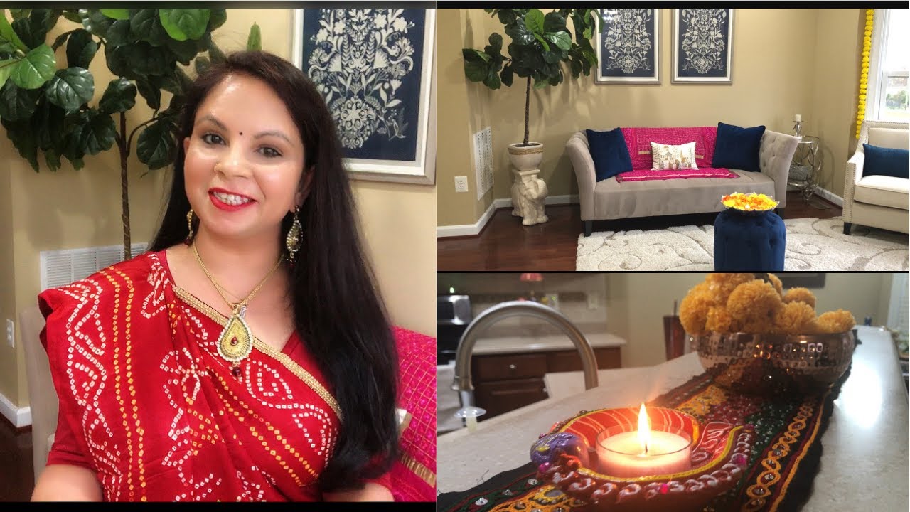 DIWALI HOUSE DECORATION IN USA ~ Easy & Last Minute Diwali Decoration ~ Indian NRI Vlogger In USA