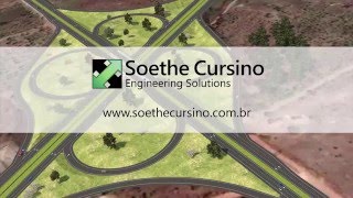 Full Cloverleaf Interchange. Infraworks 360, AutoCAD Civil 3D and 3DS Max - Trevo Rodovia screenshot 3