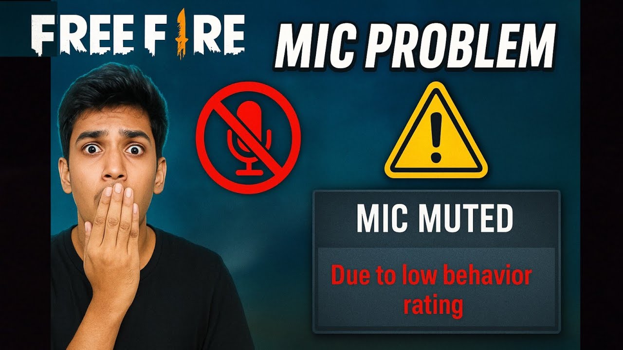 Free Fire Mic Problem 😱 | Mic Muted Due To Low Behavior Rating Free Fire 🔥 | Garena Free Fire