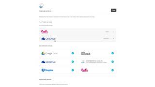 Add an external service in PebblePad
