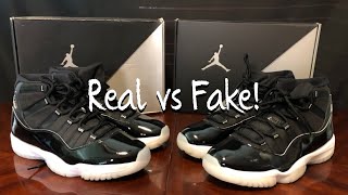 Air Jordan XI Jubilee 25th Anniversary Real Vs Fake Review!