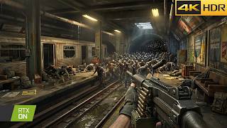ZOMBIE ATTACK IN ABANDONED SUBWAY (5090) Realistic ULTRA Graphics (4K 60FPS HDR) WWZ