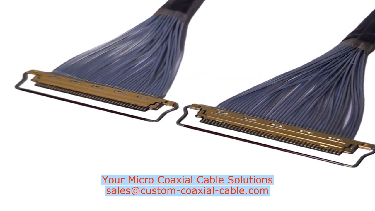 fine pitch mini coaxial cable harnesses thin coax ipex micro coax IP67 for endoscope custom textile