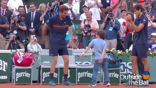 Nicolas Mahut & Son Steal Hearts With Celebration