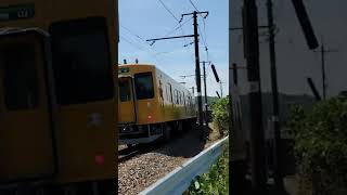 福塩線　105系２両編成の黄色い電車