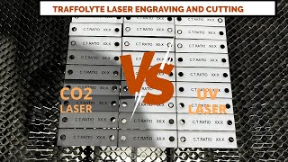 Which Laser is the RIGHT Laser for plastic pvc and traffolyte engraving and cutting | UV vs CO2