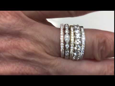 Diamond Stacked Eternity Rings 18K Gold 1.74cts