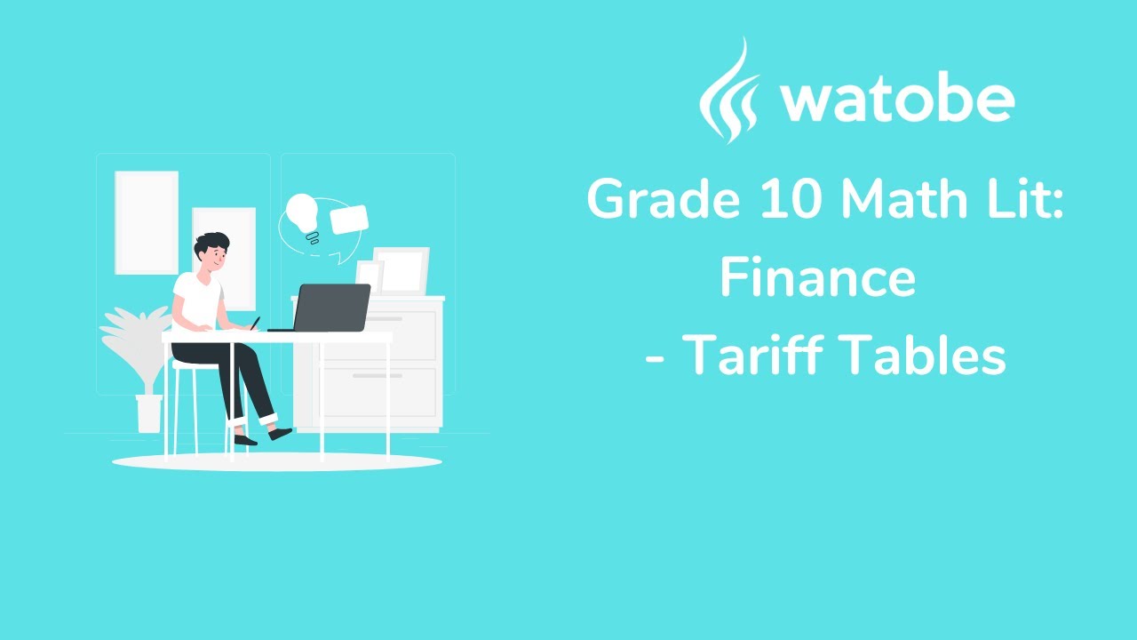 Grade 10 - Finance Math Literacy (tariff tables) - YouTube