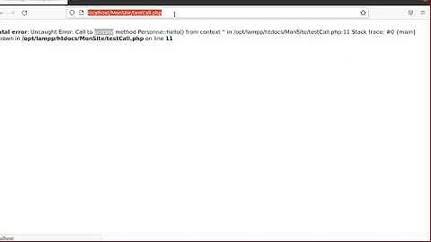 php vidéo 47 : La POO en php /  méthode magique Call