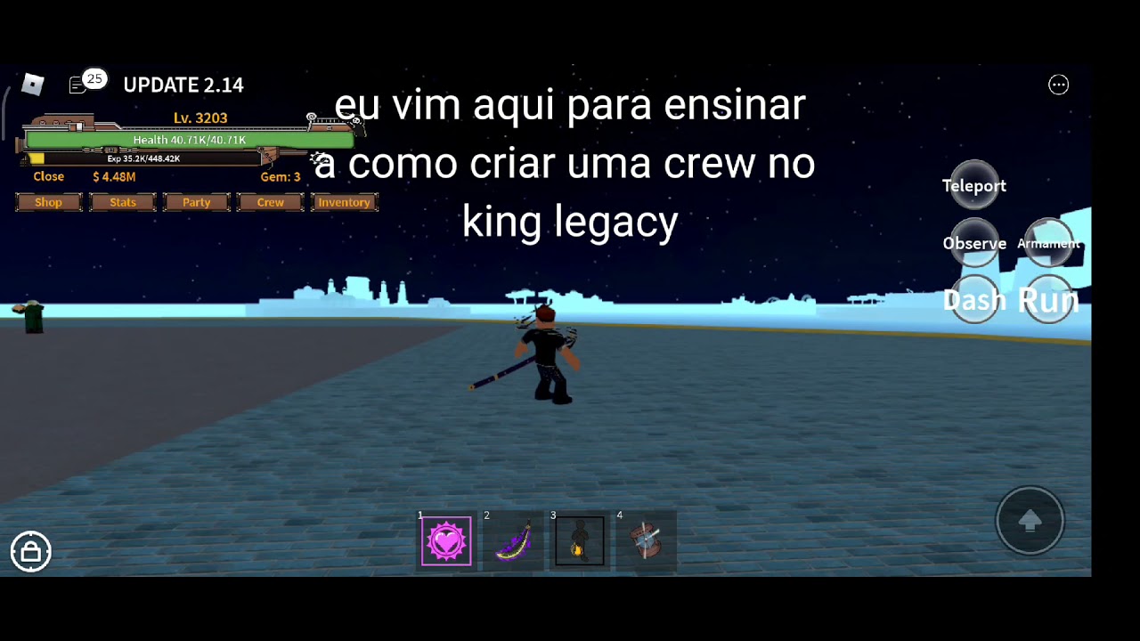 COMO CRIAR UMA CREW NO KING LEGACY 