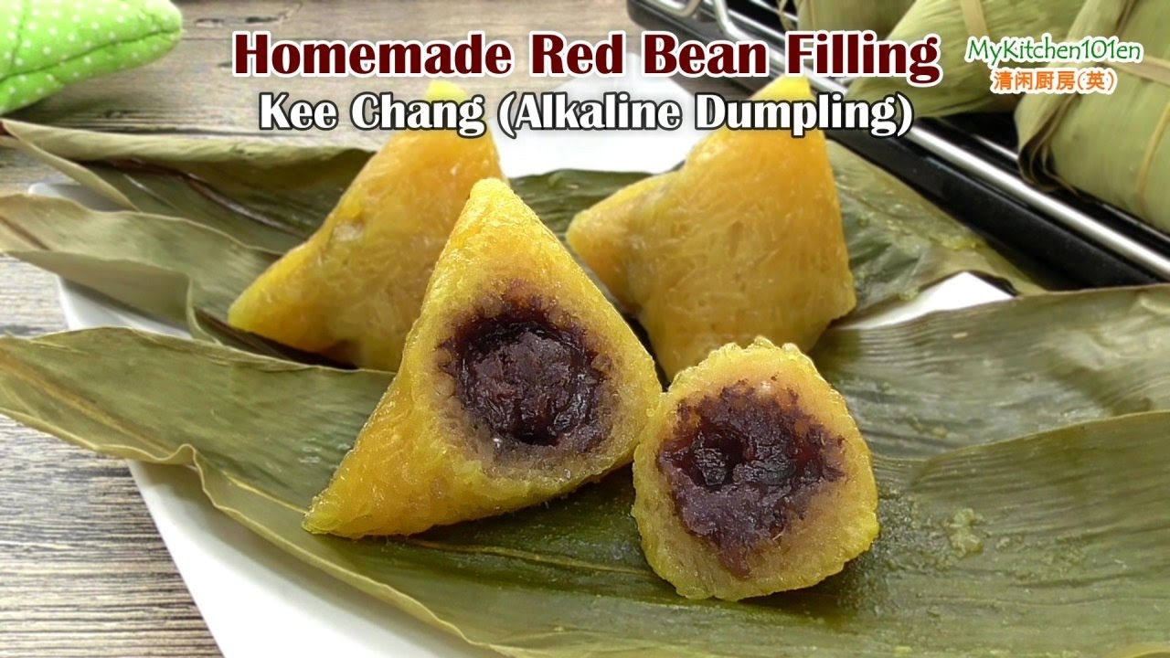 Homemade Red Bean Filling Kee Chang (Alkaline Dumpling 