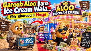 Details Gareeb Aloo Bana Ice Cream Wala   Phir Khareed li Huge Ice Cream Factory new cartoon Update