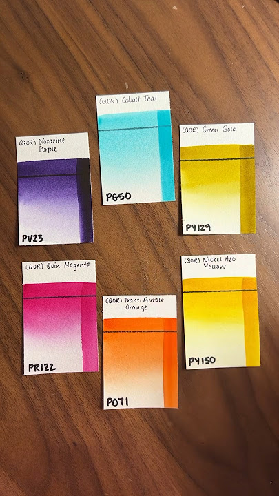 Swatching some QOR watercolor paints #watercolorpainting #watercolor #swatches #painting #paint #art