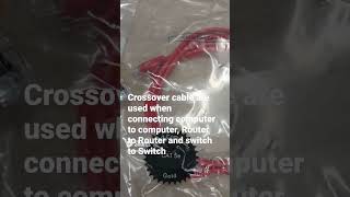 Crossover Cable connection, Computer to computer, switch to switch Router to router