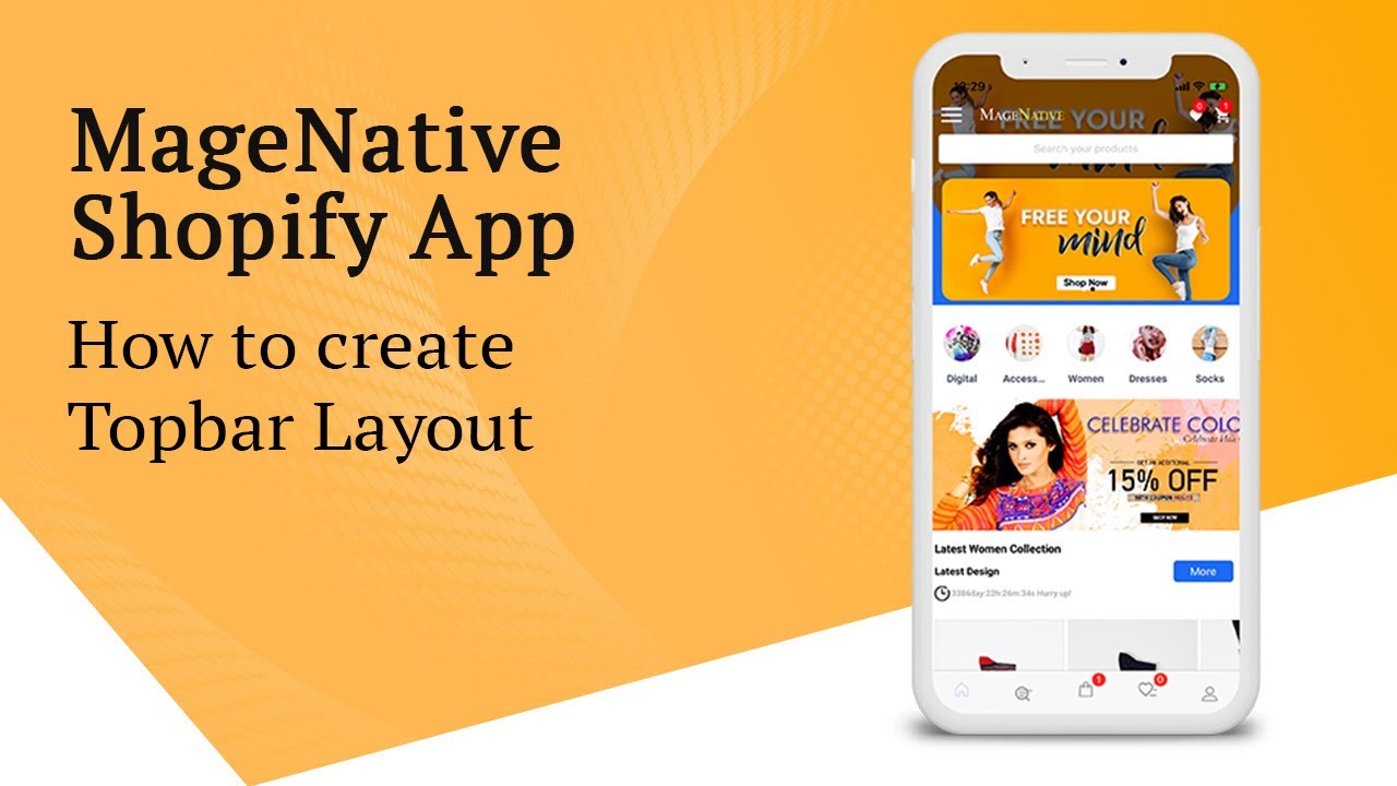 How to create the Top Bar | MageNative Shopify Mobile App