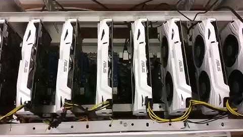 ASUS Mining P106-6G V2 x 8 mining rig 205Mhs +