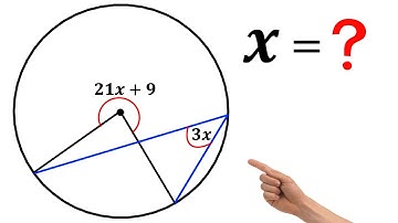 Solve for X in the Circle | Learn how to Solve this Tricky Geometry problem Quickly
