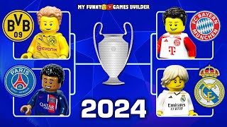 Champions League 2024 Semi-Finals preview: Dortmund vs PSG & Bayern vs Real Madrid in Lego Football