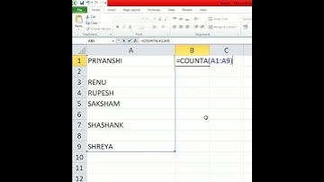 Count Not Blank Cells I COUNTA FUNCTION IN MS EXCEL #shorts