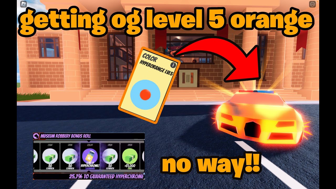 GETTING A OG LEVEL 5 ORANGE || ROBLOX JAILBREAK - YouTube