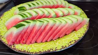 How to cut watermelon into slices and wedges | Easy steps!