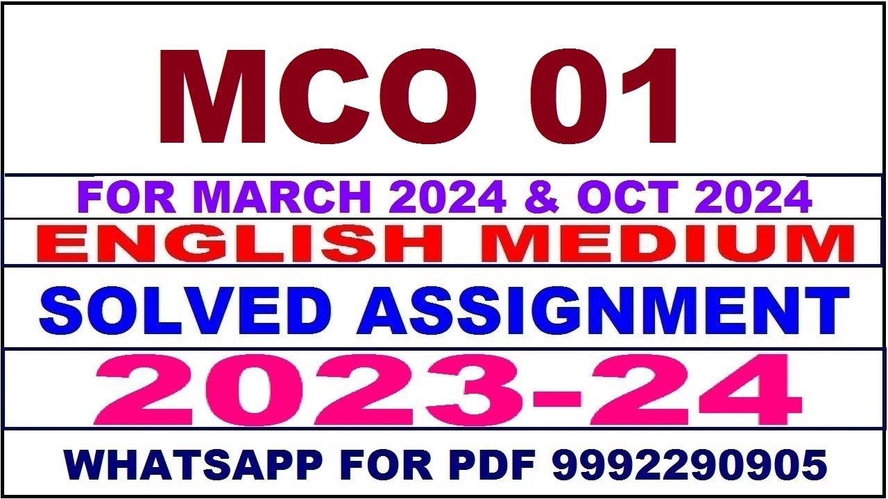 mco 01 solved assignment 202324 mco 1 solved assignment in english